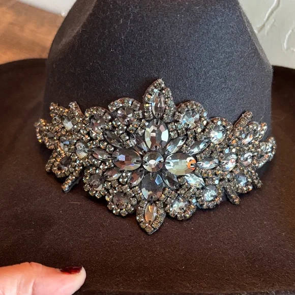 Embellished Black Cowgirl Hat - Picture 7 of 7